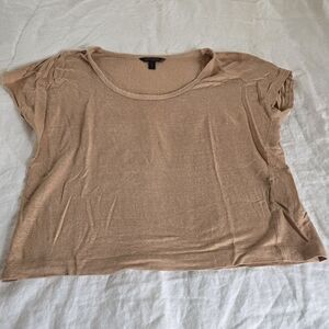 Banana Republic Scoop Neck Short Sleeve Tee in Dusty Peach